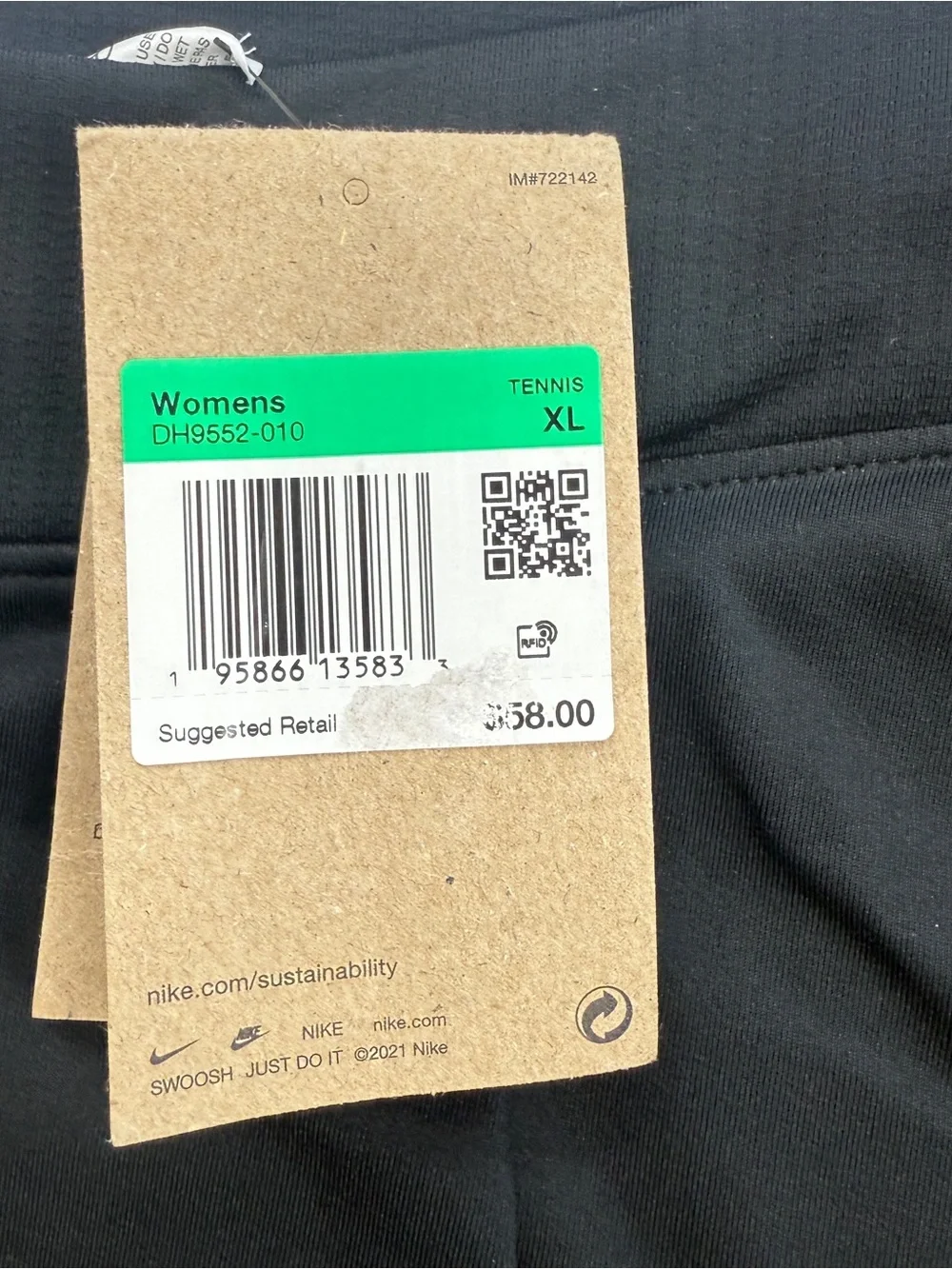 NWT Nike Women's Dri-FIT Tennis Skirt (DH9552-010)